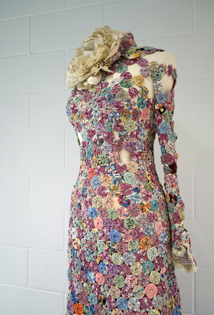 She Gazed at the Carousel Through Rose Coloured Glasses, detail, Marty Ornish, Cat Walk III, World of Threads Festival 2023-24.