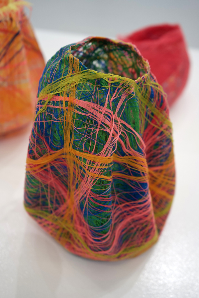 Whispers of Faraway Places, detail, Hannah Rothschild, Amorphous, World of Threads Festival 2023-24.