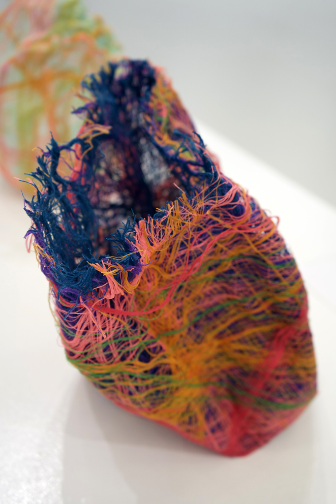 Whispers of Faraway Places, detail, Hannah Rothschild, Amorphous, World of Threads Festival 2023-24.