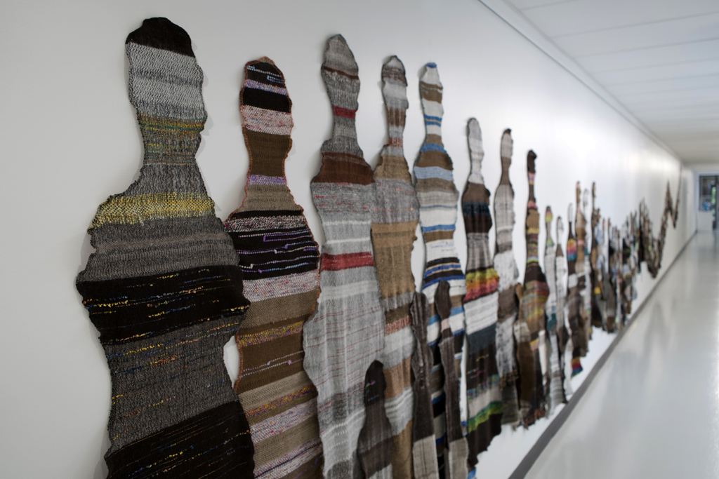 Beware the Ovine Conspiracy detail, Carolyn Carson, World of Threads Festival 2023-24.