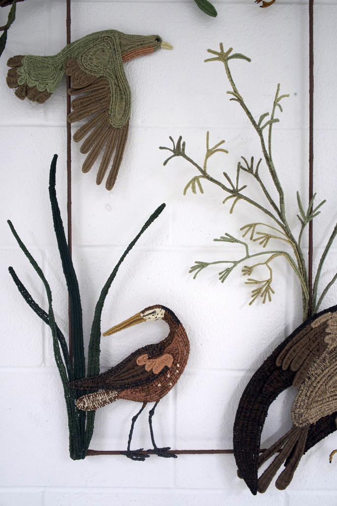 Birds of Prophecy, detail, Carol Eckert, Wings, World of Threads Festival, 2023-24.