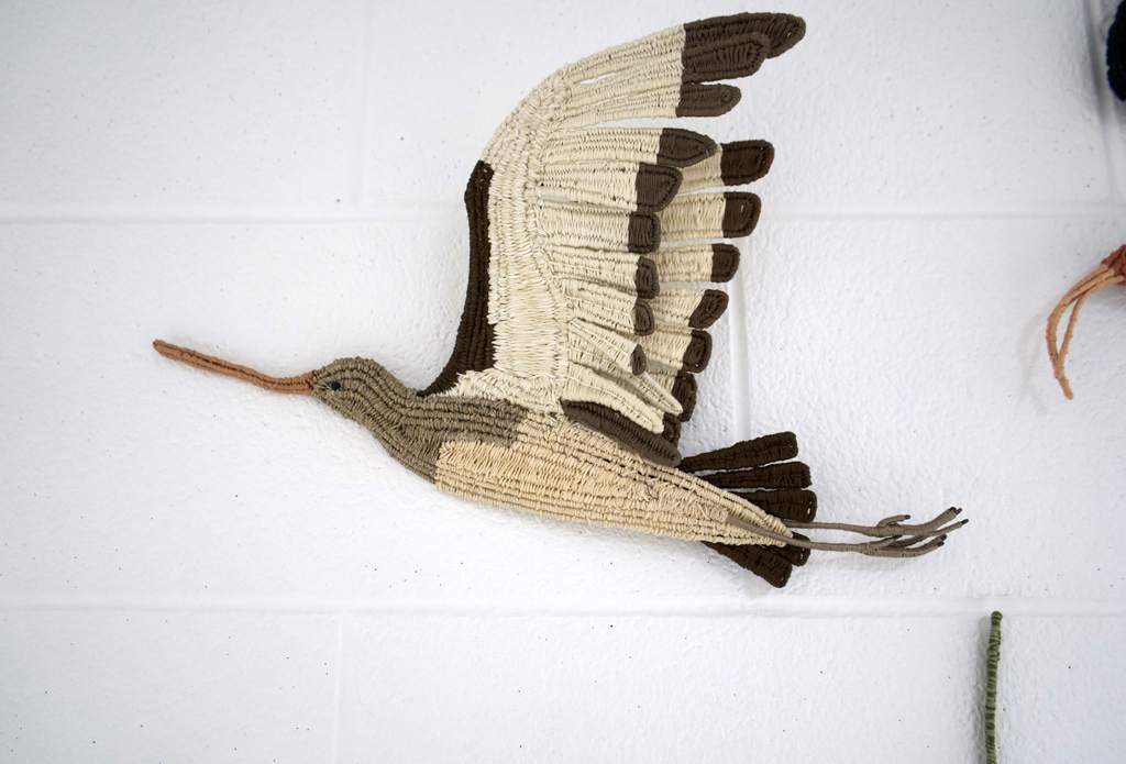 Birds of Prophecy, detail, Carol Eckert, Wings, World of Threads Festival, 2023-24.