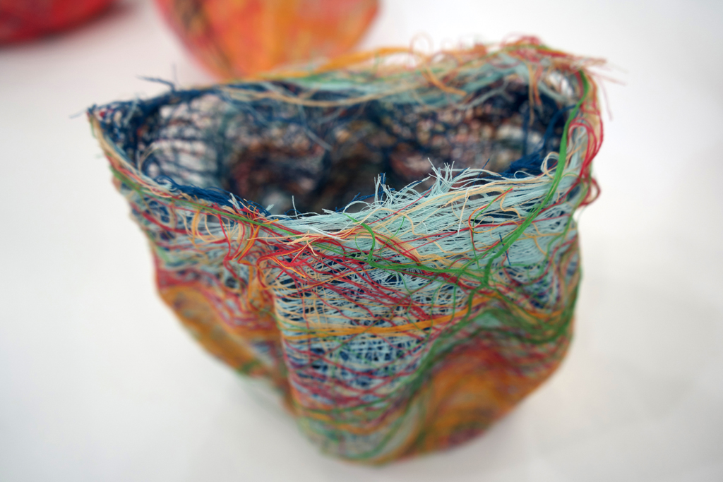 Whispers of Faraway Places, detail, Hannah Rothschild, Amorphous, World of Threads Festival 2023-24.