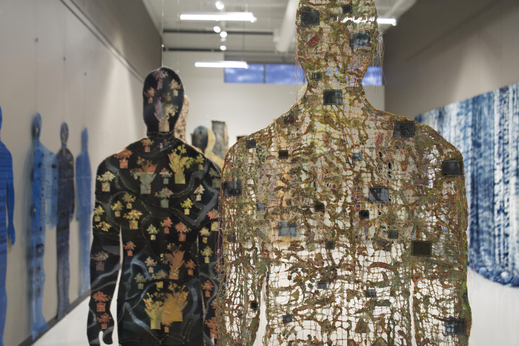 Etoffe de la Peau, detail, Brigitte Amarger, World of Threads Festival 2023-24.