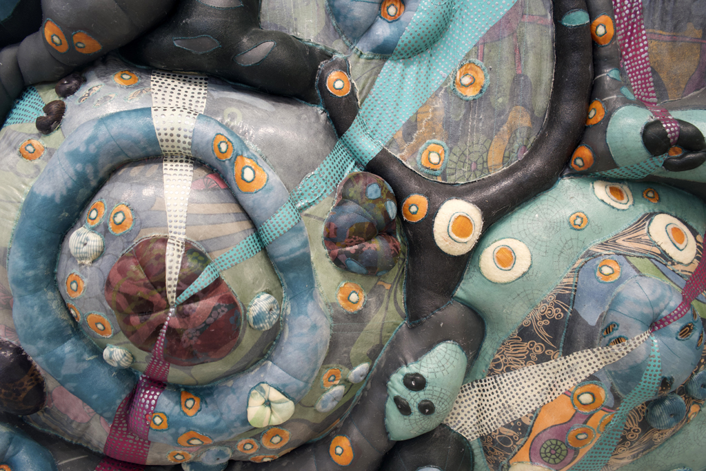 Reef, detail, Gretchen Jankowski, Amorphous, World of Threads Festival 2023-24.