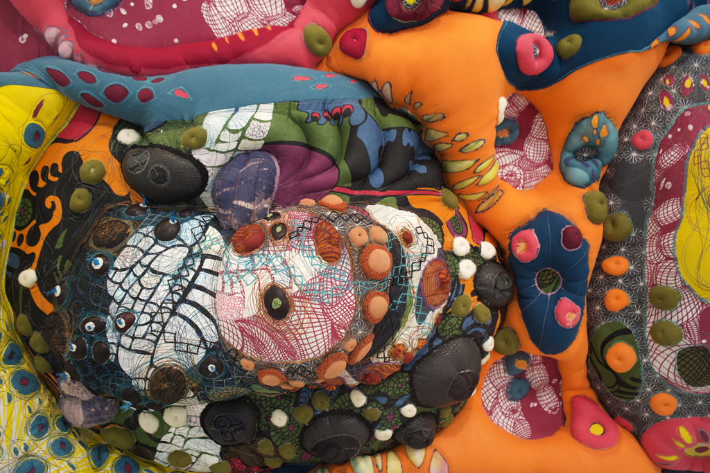 Crustaceans, detail, Gretchen Jankowski, Amorphous, World of Threads Festival 2023-24.