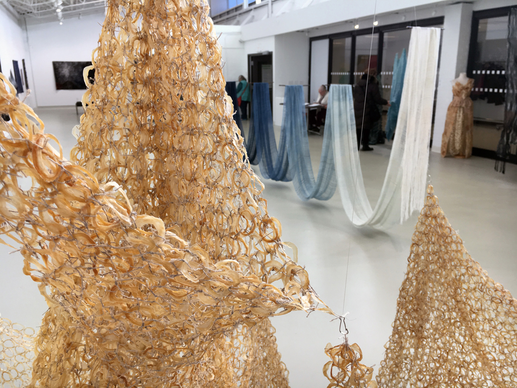 Installation view: Flow exhibition, World of Threads Festival 2018.