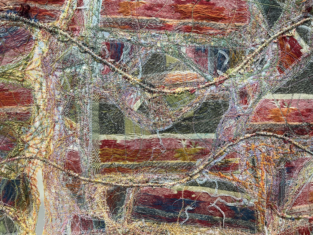 Etoffe de la Peau, detail, Brigitte Amarger, World of Threads Festival 2023-24.