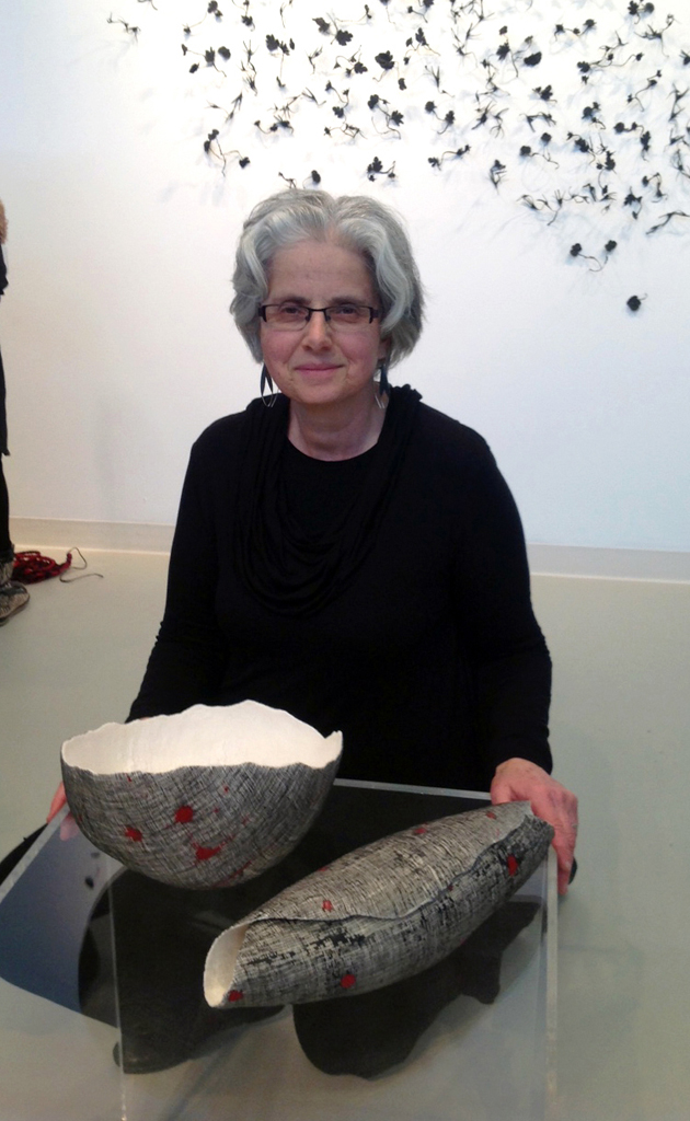 Artist: Carmella Karijo Rother at the opening of the World of Threads Festival 2014.