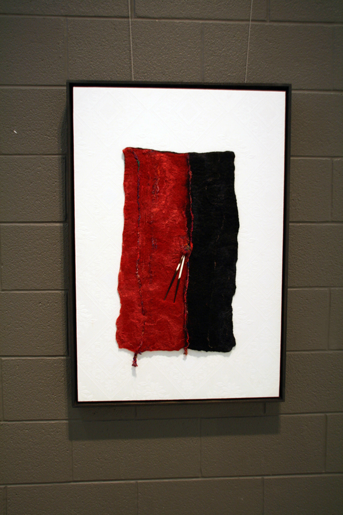 Convergence, Sheila Thompson, The Red and the Black exhibition, World of Threads Festival 2014.