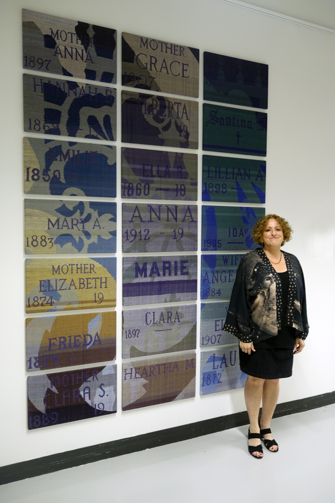 Artist: Deborah Silver, Solo Shows, at the opening of the World of Threads Festival 2023-24.