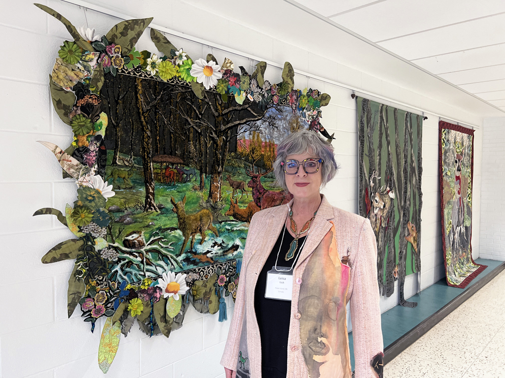 Artist: Leisa Rich, Solo Shows, at the opening of the World of Threads Festival 2023-24.