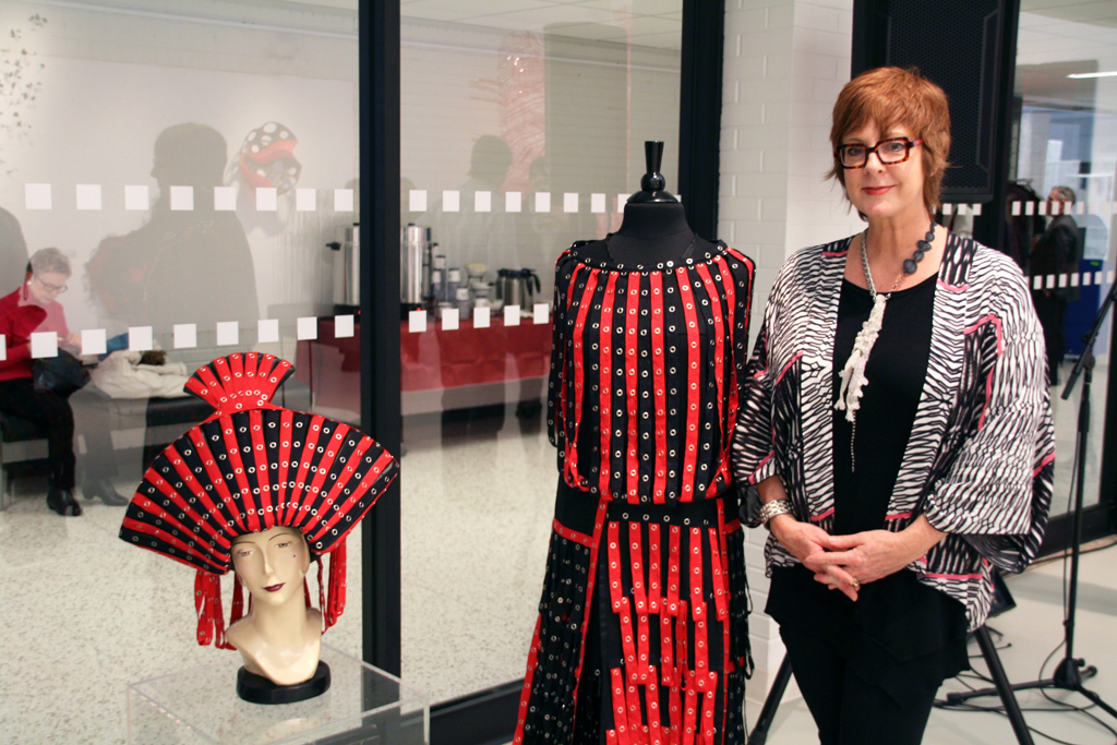 Artist: Leisa Rich at the opening of the World of Threads Festival 2014.