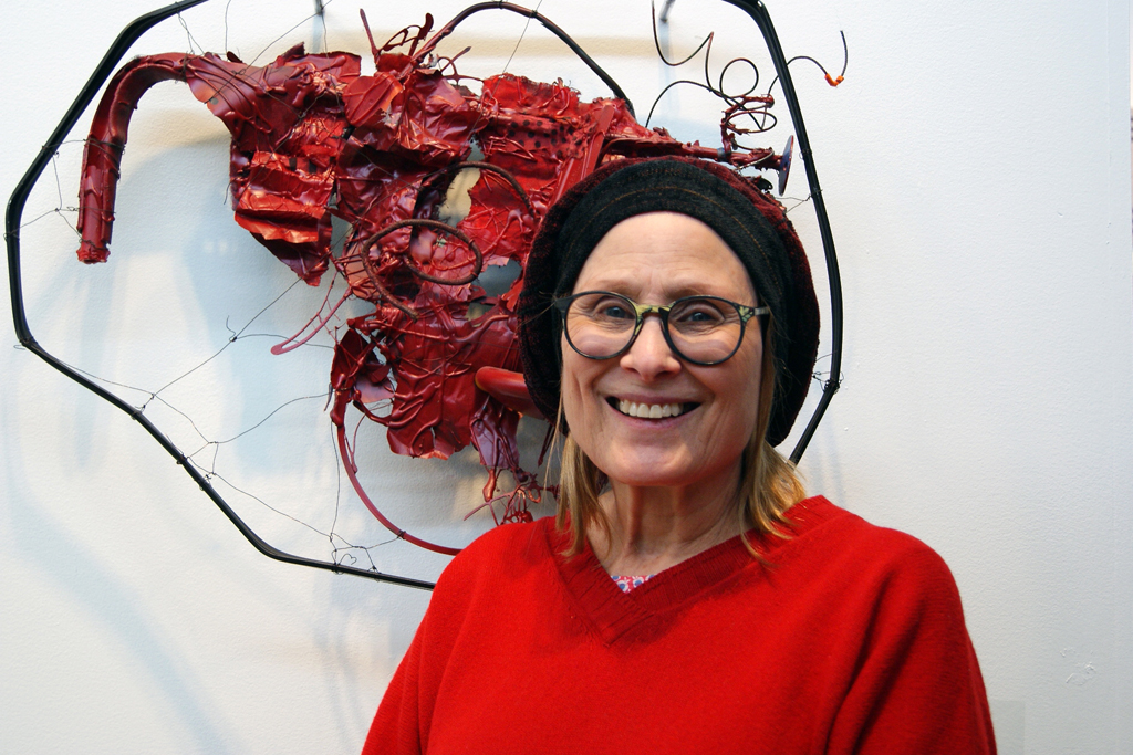 Artist: Myrna Tatar at the opening of the World of Threads Festival 2014.