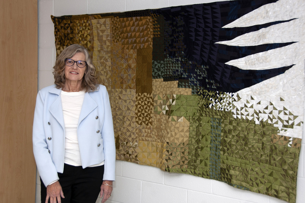 Artist: Victoria Carley, Solo Shows, at the opening of the World of Threads Festival 2023-24.