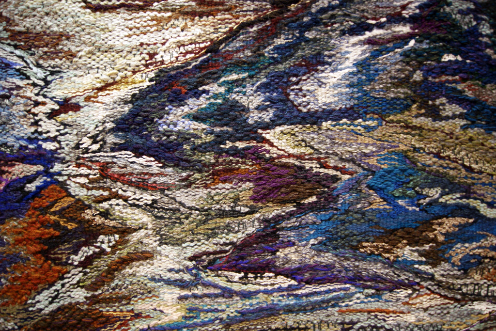 Hofn, view from my Tent, detail, Birgitta Hallberg, De rerum natura, World of Threads Festival 2012.