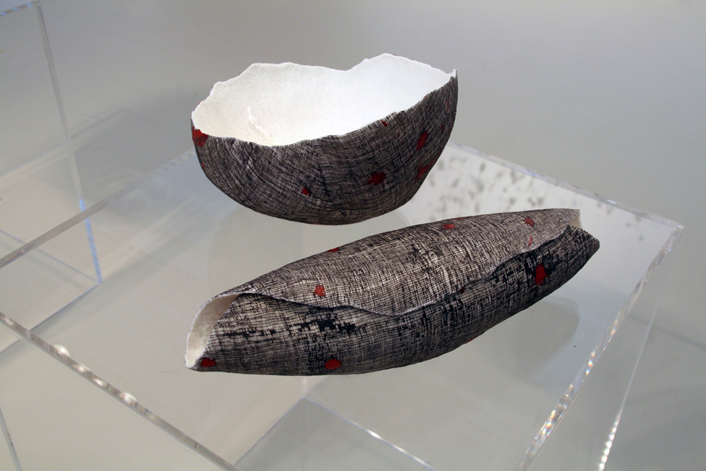 Vessels, Carmella Karijo Rother, The Red and the Black exhibition, World of Threads Festival 2014.
