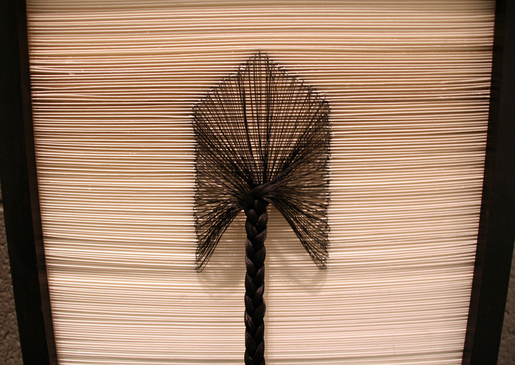 Her, detail, Lois Scott, The Red and the Black exhibition, World of Threads Festival 2014.