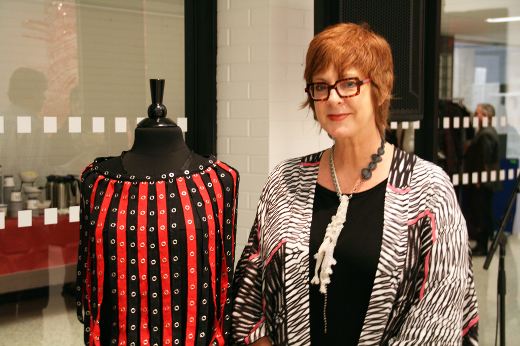 Artist: Leisa Rich at the opening of the World of Threads Festival 2014.