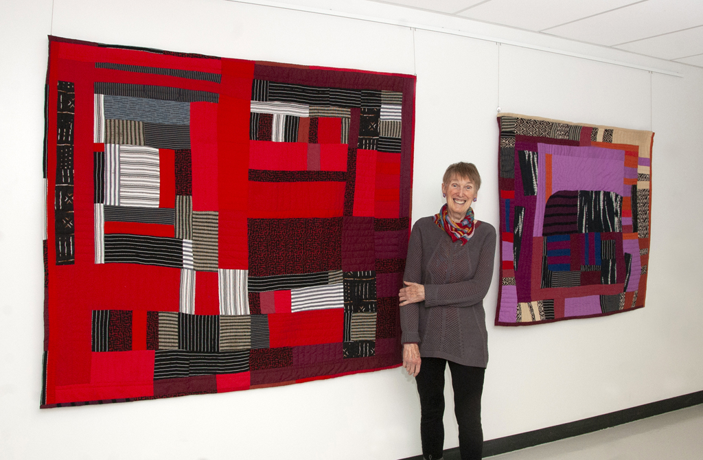 Artist: Margaret Glew, Solo Shows, at the opening of the World of Threads Festival 2023-24.