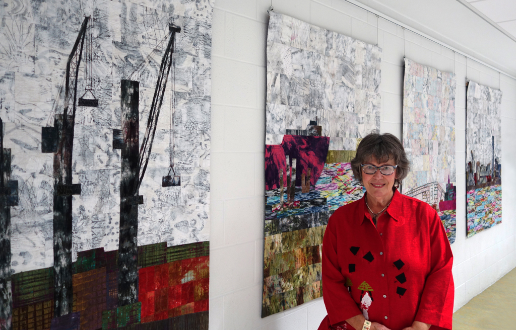 Artist: Susan Purney Mark, Solo Shows, at the opening of the World of Threads Festival 2023-24.