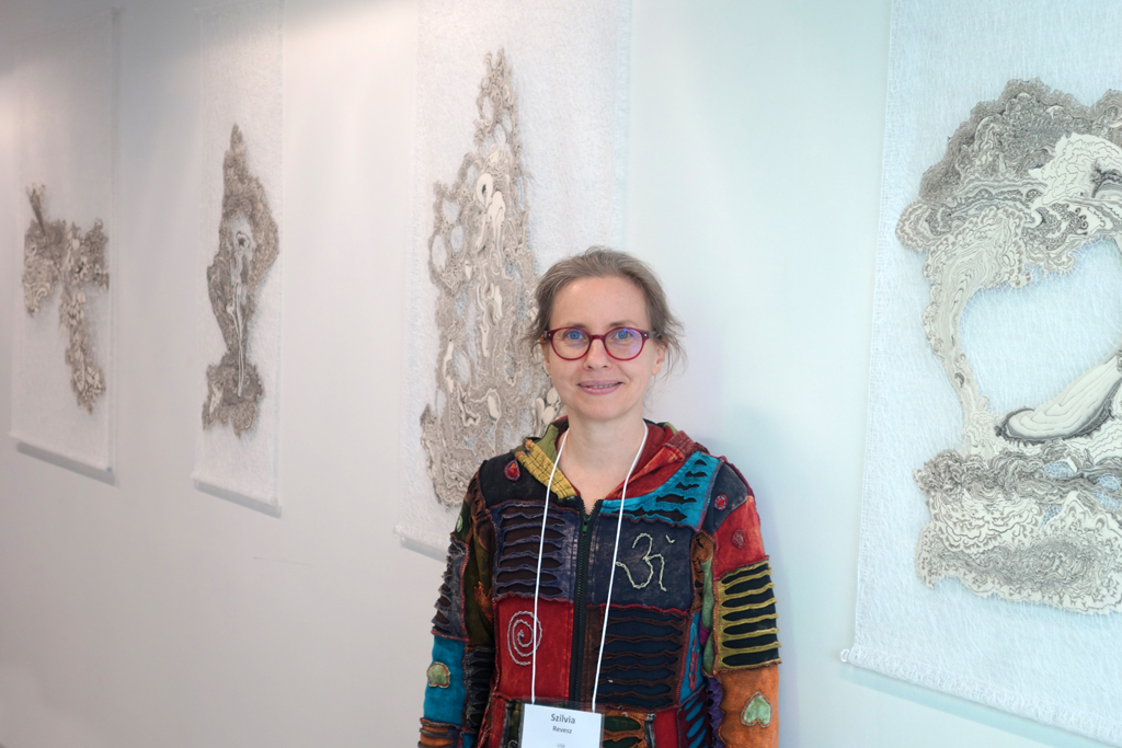 Artist: Szilvia Revesz, Solo Shows, at the opening of the World of Threads Festival 2023-24.