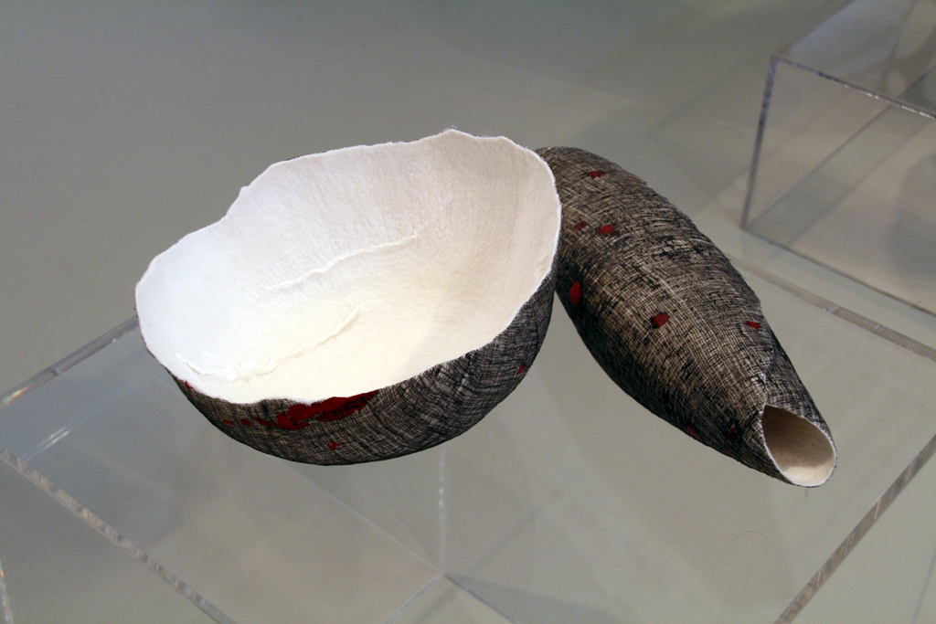 Vessels, Carmella Karijo Rother, The Red and the Black exhibition, World of Threads Festival 2014.