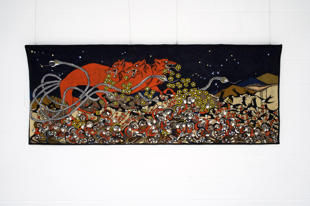 Robin Wiltse, Fear Fate and the Twelth Labour of Hercules, Solo Show, World of Threads Festival 2023-24.