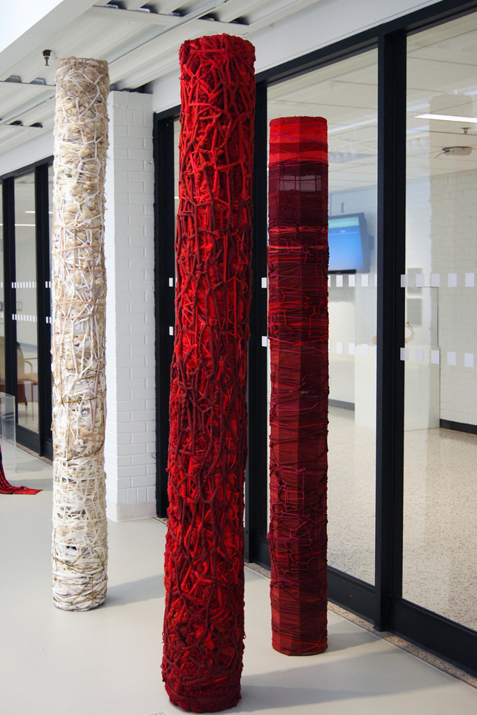 Red and White, Julia White, The Red and the Black exhibition, World of Threads Festival 2014.