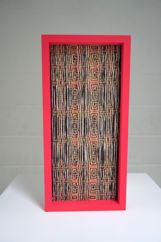 Heather Macali, Pink with Yellow, Black and White, Solo Show, World of Threads Festival 2023-24.