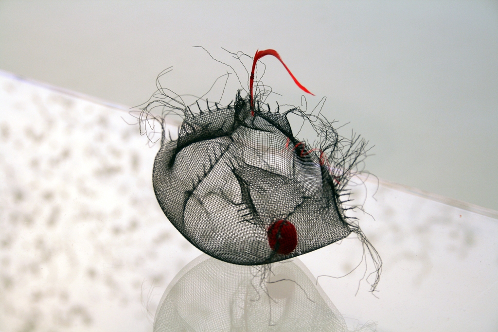 Red Stiletto, Leila Olfert, The Red and the Black exhibition, World of Threads Festival 2014.