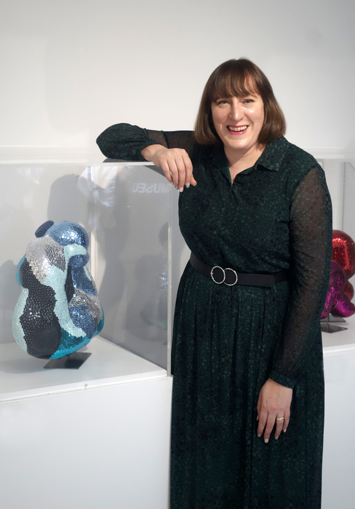 Artist: Sam Mogelonsky, Solo Shows, at the opening of the World of Threads Festival 2023-24.