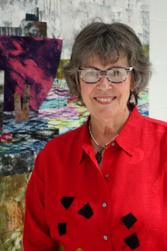 Artist: Susan Purney Mark, Solo Shows, at the opening of the World of Threads Festival 2023-24.