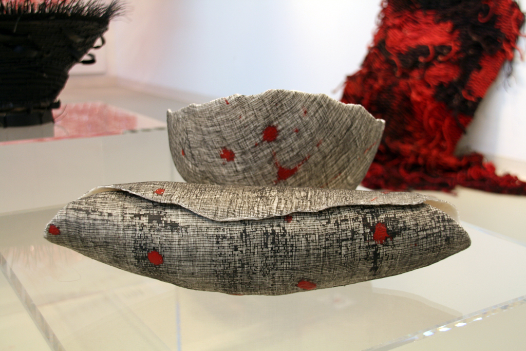 Vessels, Carmella Karijo Rother, The Red and the Black exhibition, World of Threads Festival 2014.