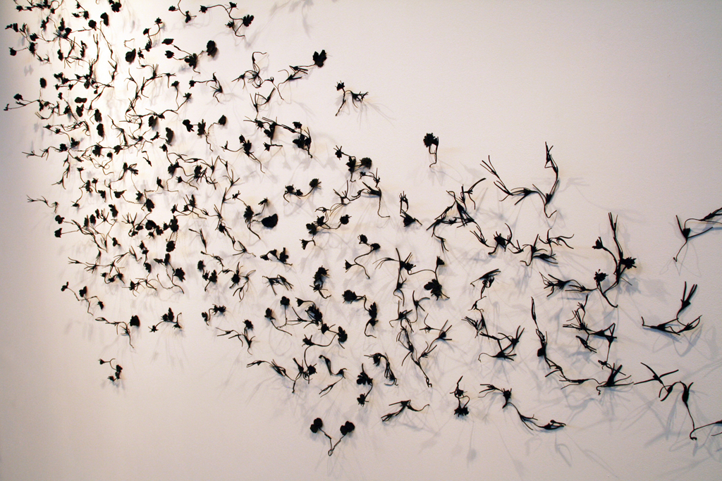 Ophelia's Dream, detail, Gordana Olujic Dosic , The Red and the Black exhibition, World of Threads Festival 2014.