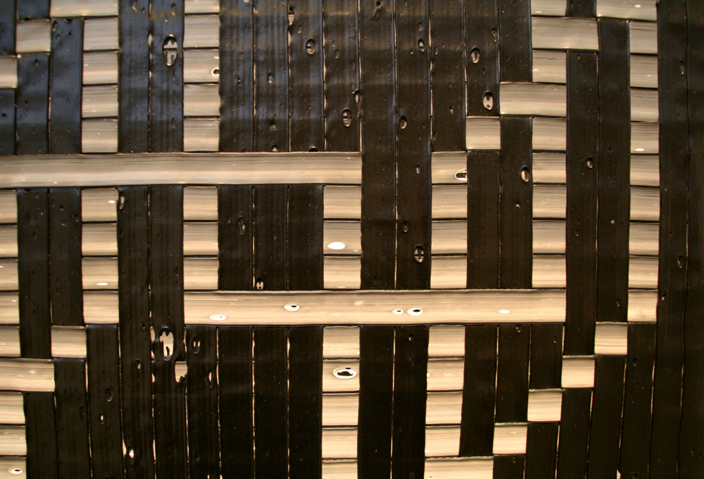 Artwork detail, Robert Davidovitz, The Red and the Black exhibition, World of Threads Festival 2014.