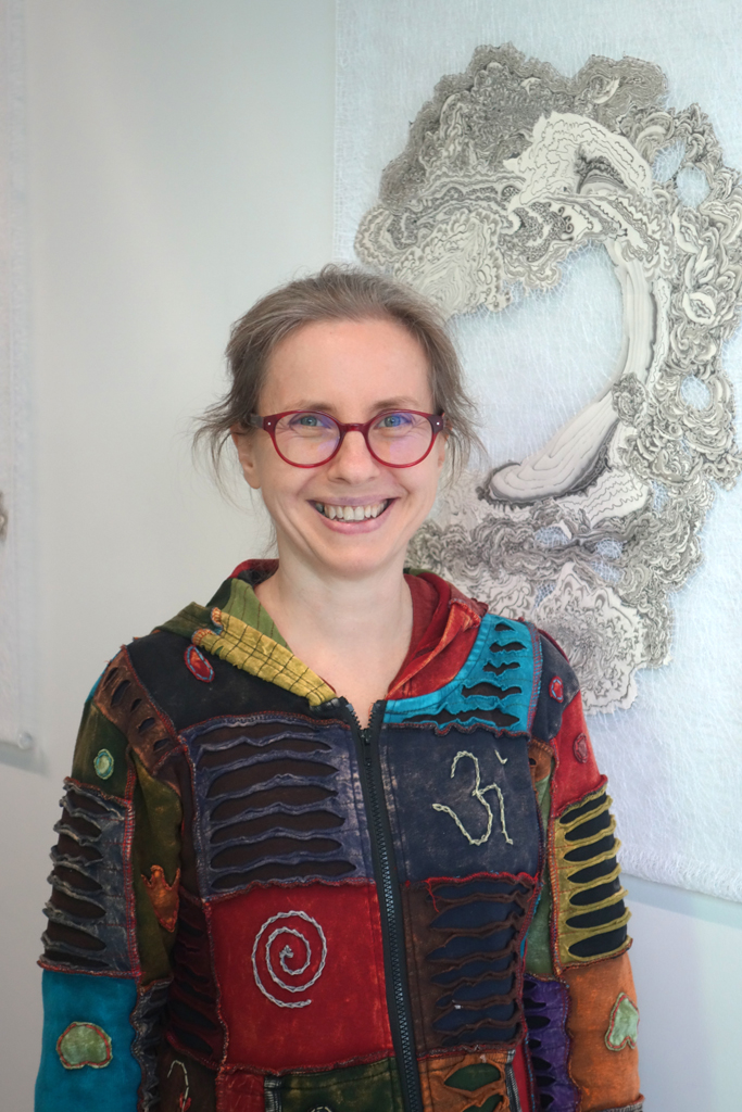 Artist: Szilvia Revesz, Solo Shows, at the opening of the World of Threads Festival 2023-24.