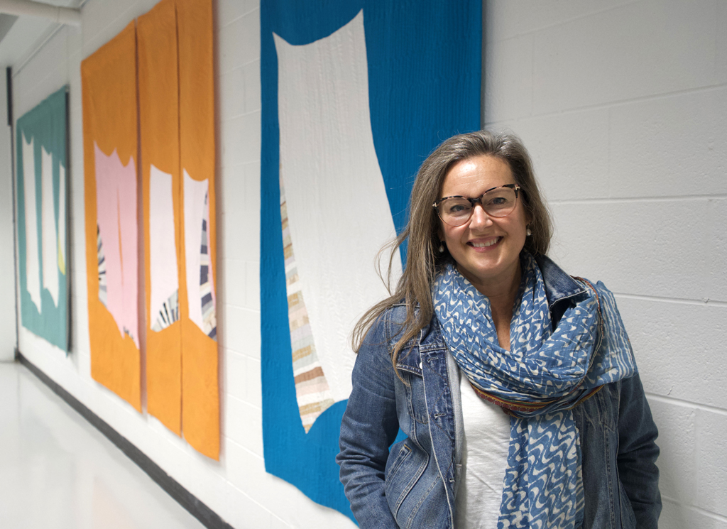 Artist: Carolyn Murphy, Solo Shows, at the opening of the World of Threads Festival 2023-24.