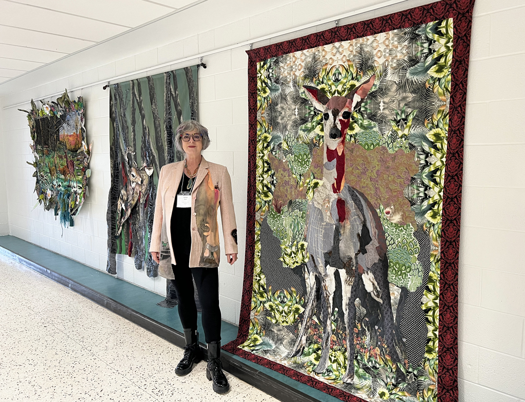 Artist: Leisa Rich, Solo Shows, at the opening of the World of Threads Festival 2023-24.