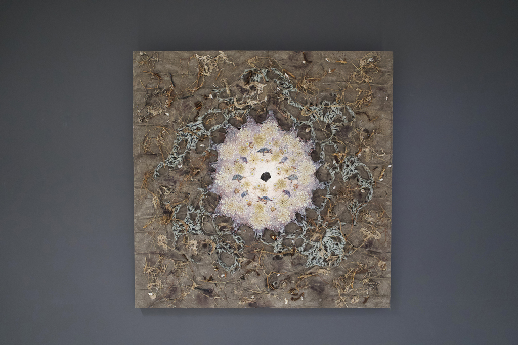 Tina Poplawski, Turtles, detail, Solo Show, World of Threads Festival 2023-24.