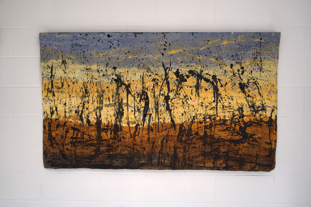 Christine Seager, Moriscape 1 yellow, Solo Show, World of Threads Festival 2023-24.