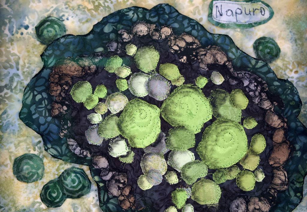 Lorraine Roy, Napuro, detail, Solo Show, World of Threads Festival 2023-24.