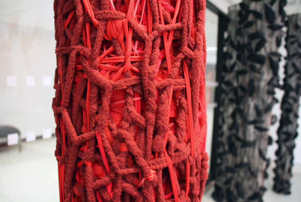 Red, detail, Julia White, The Red and the Black exhibition, World of Threads Festival 2014.