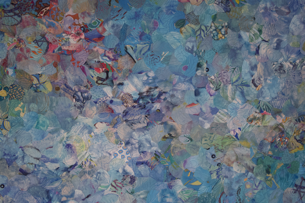 Helena Scheffer, Rhapsody in Blue, detail, Solo Show, World of Threads Festival 2023-24.