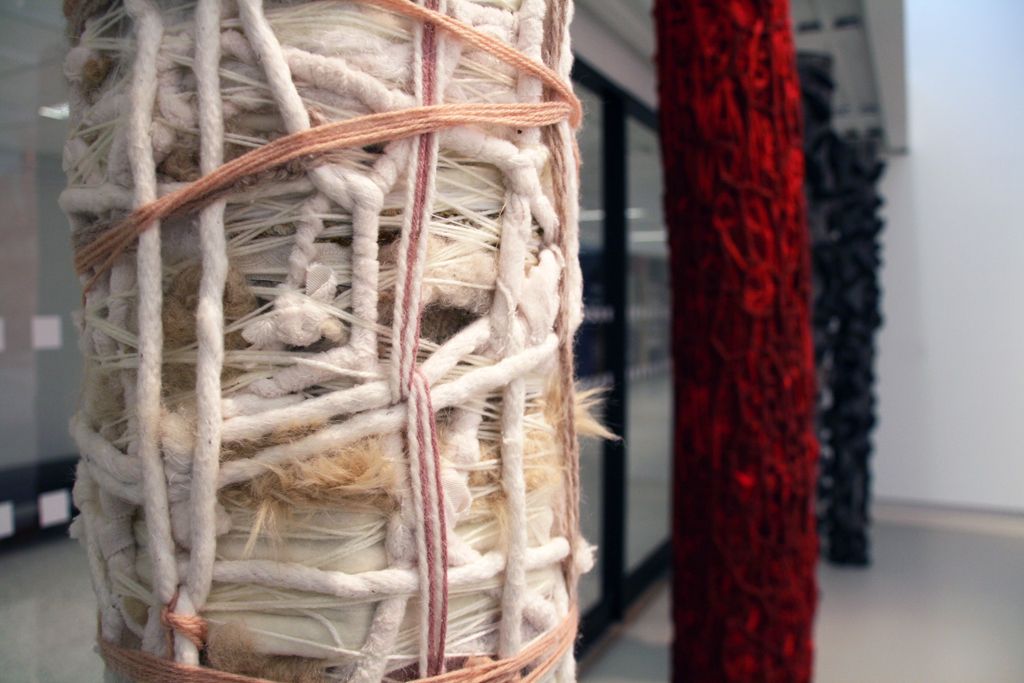 White, detail, Julia White, The Red and the Black exhibition, World of Threads Festival 2014.