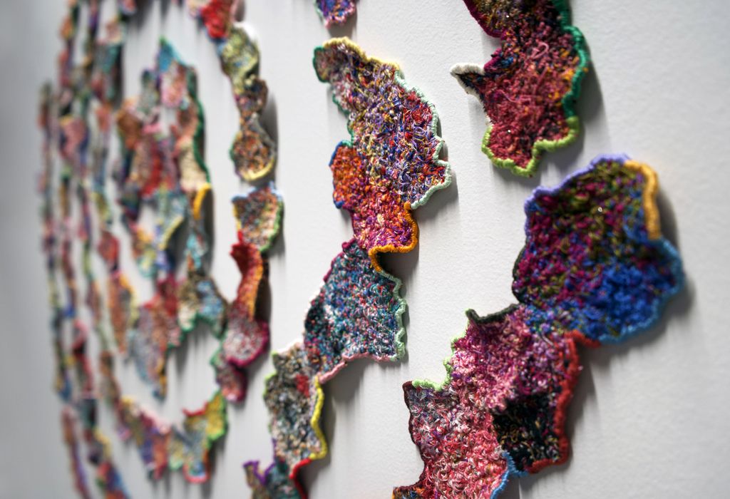 Mary Tuma, Spiral, detail, Solo Show, World of Threads Festival 2023-24.