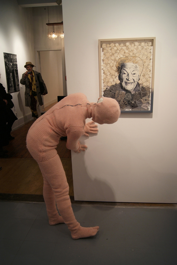 Performance by Marianne Burlew, Where Were You When Amy Winehouse Died? exhibition, World of Threads Festival 2012.