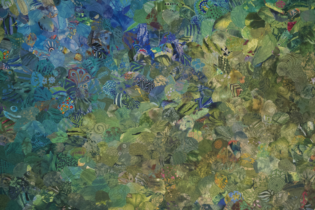 Helena Scheffer, Evergreen, detail, Solo Show, World of Threads Festival 2023-24.