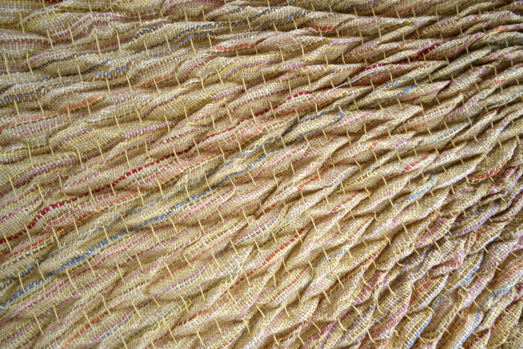 Paivi Vaarula, Time of Joy, detail, Solo Show, World of Threads Festival 2023-24.