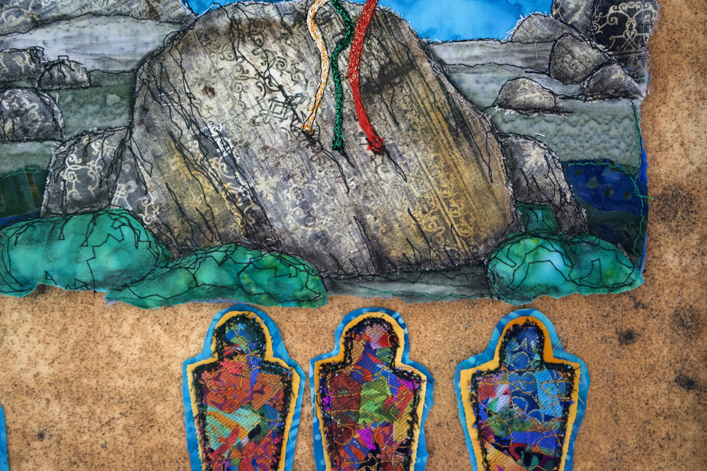 Lorraine Roy, Hyka, detail, Solo Show, World of Threads Festival 2023-24.